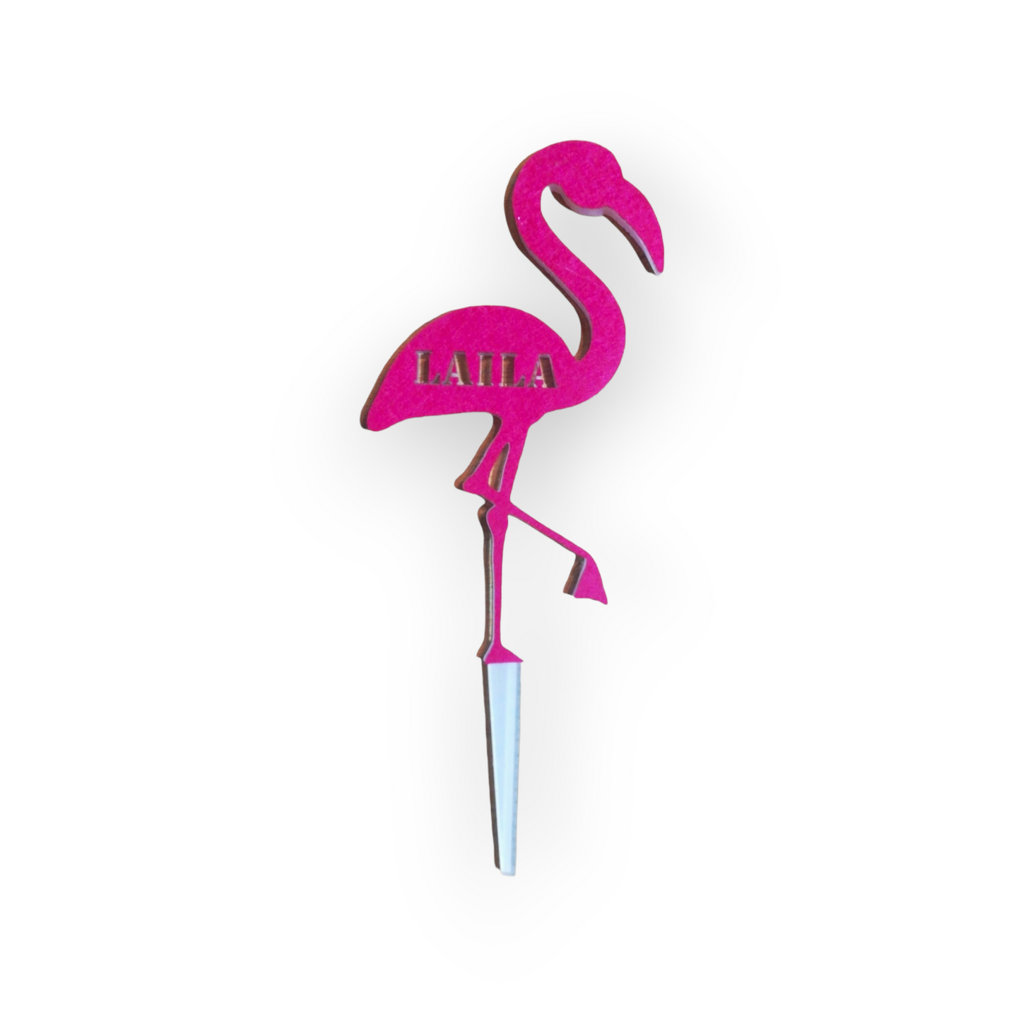 Acrylic topper (Fuschia sticker) "Flamingo"