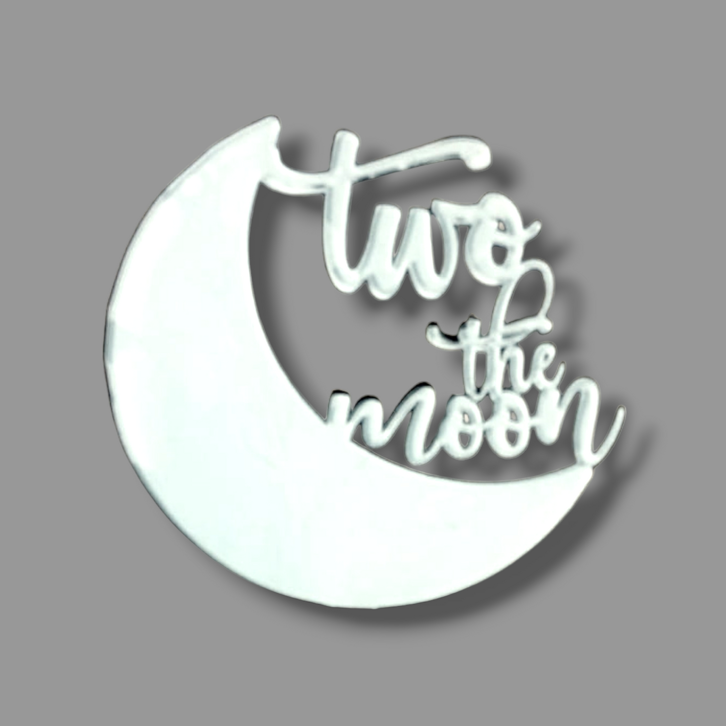 Acrylic topper (White) ""Two the moon"