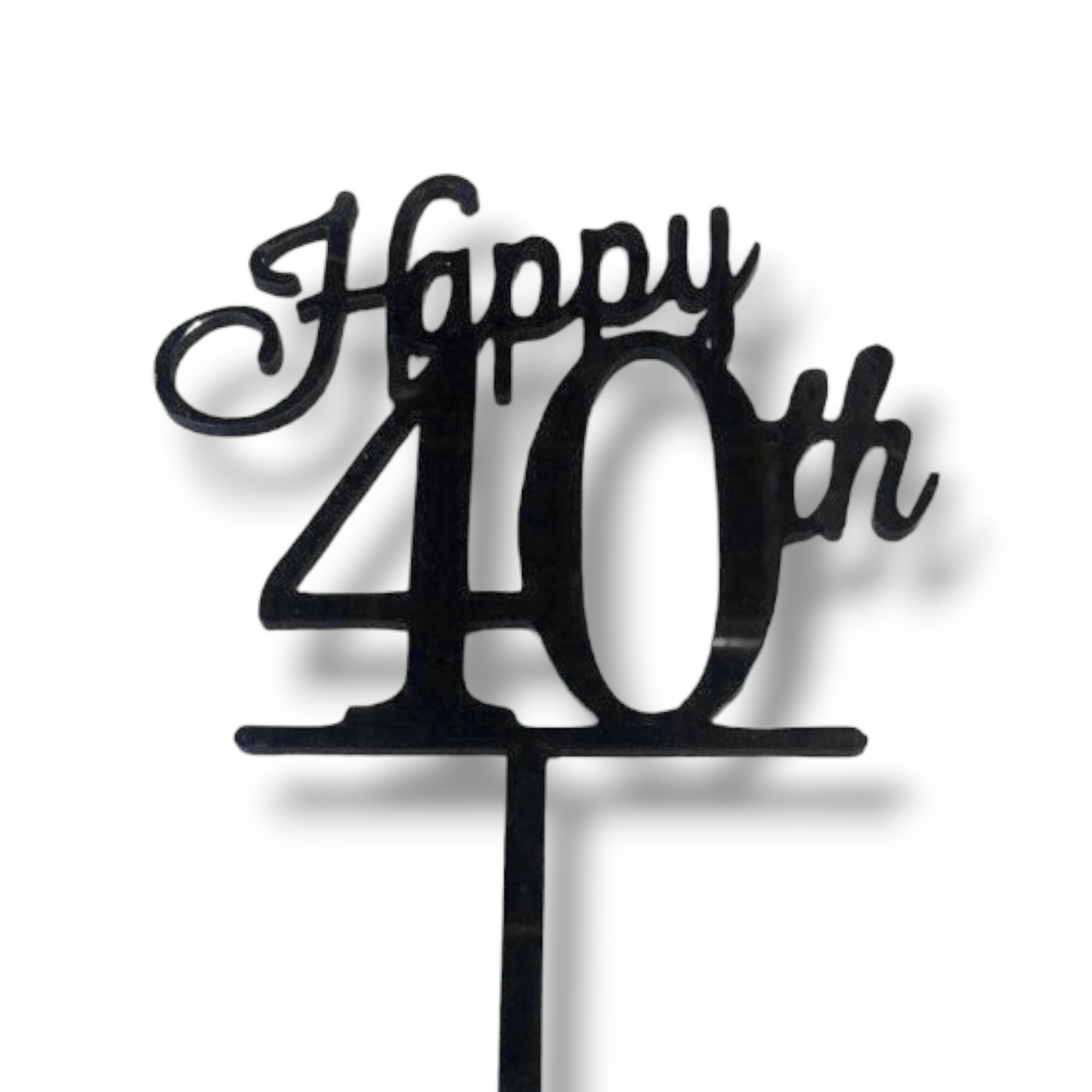 Acrylic topper (Black) "Happy 'Age'"