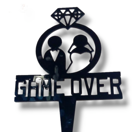 Acrylic topper (Black) "Game over"
