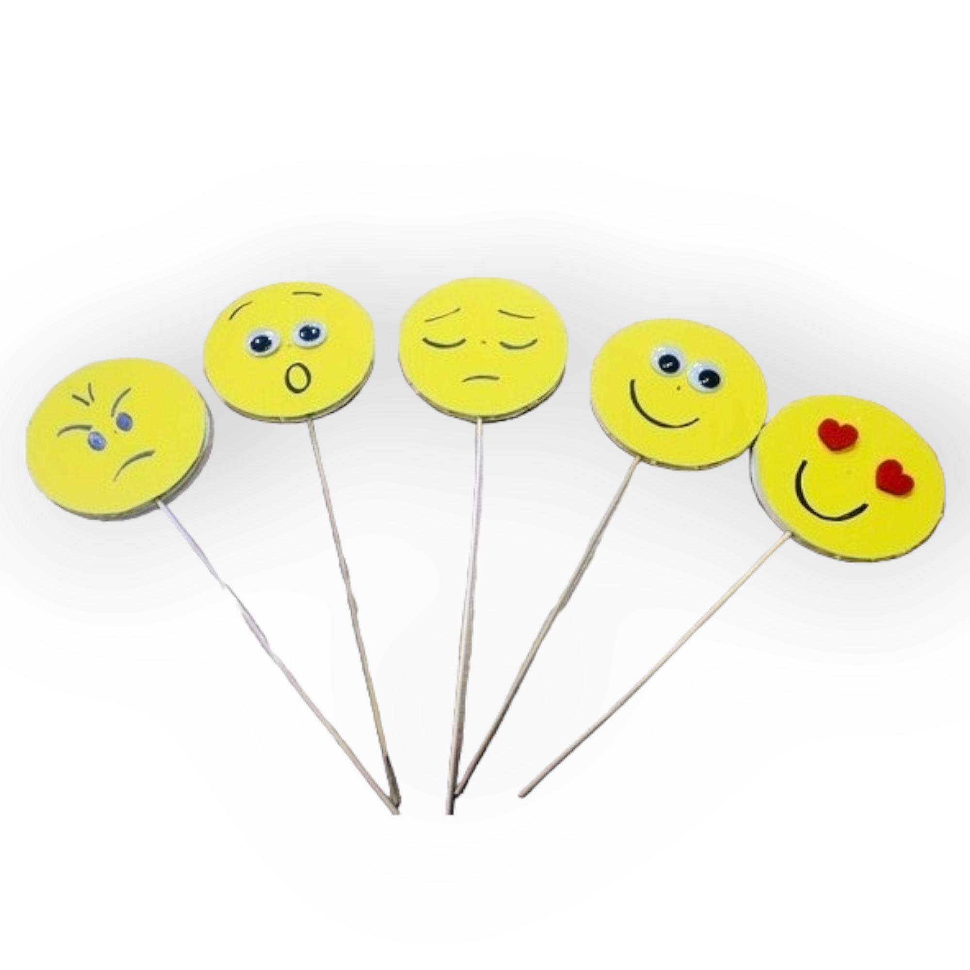 Cupcake toppers (foam) "Smileys"