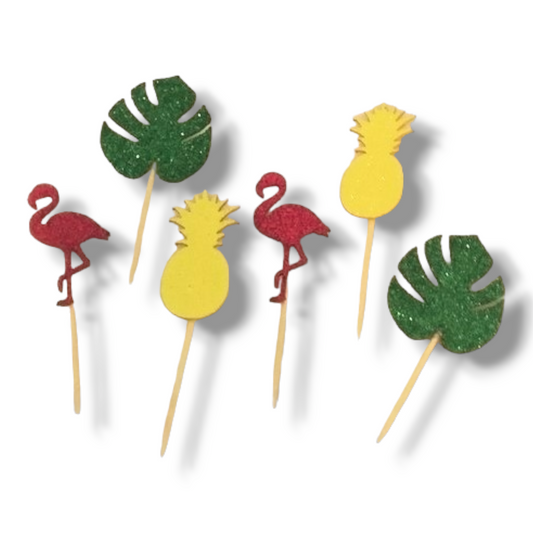 Cupcake toppers (foam) "tropical"