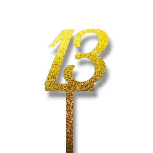 Glittery acrylic topper (gold) "Age"