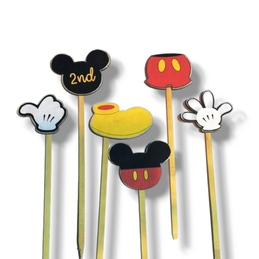 Cupcake toppers (cutout cardboard) "Mickey mouse"