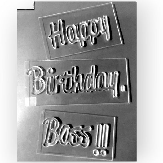 Acrylic stamp "Happy birthday Boss"