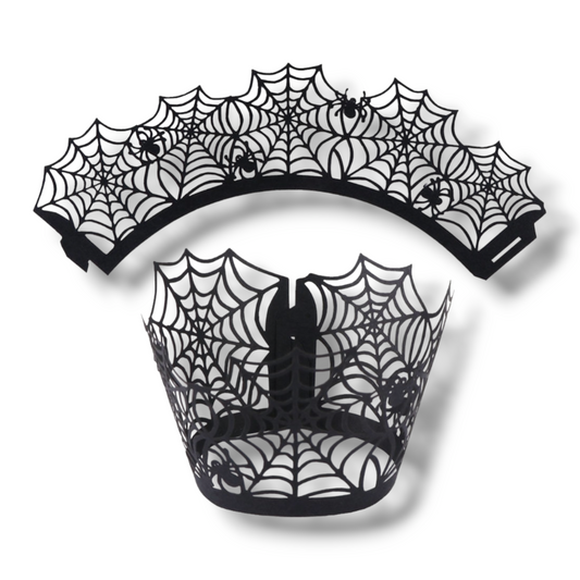 Cupcake lace wrapper (set of 12) "Halloween"
