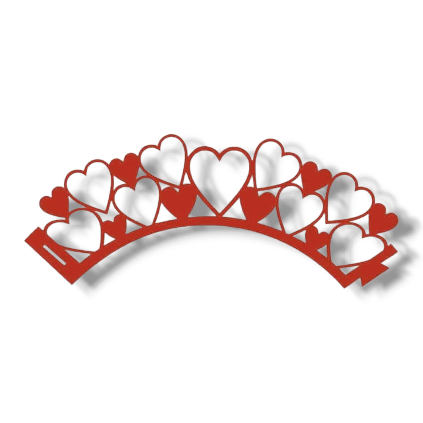 Cupcake lace wrapper (set of 12) "hearts" 2