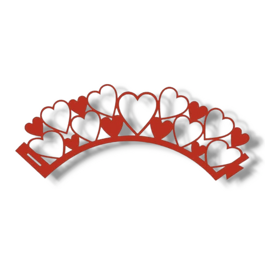 Cupcake lace wrapper (set of 12) "hearts" 2