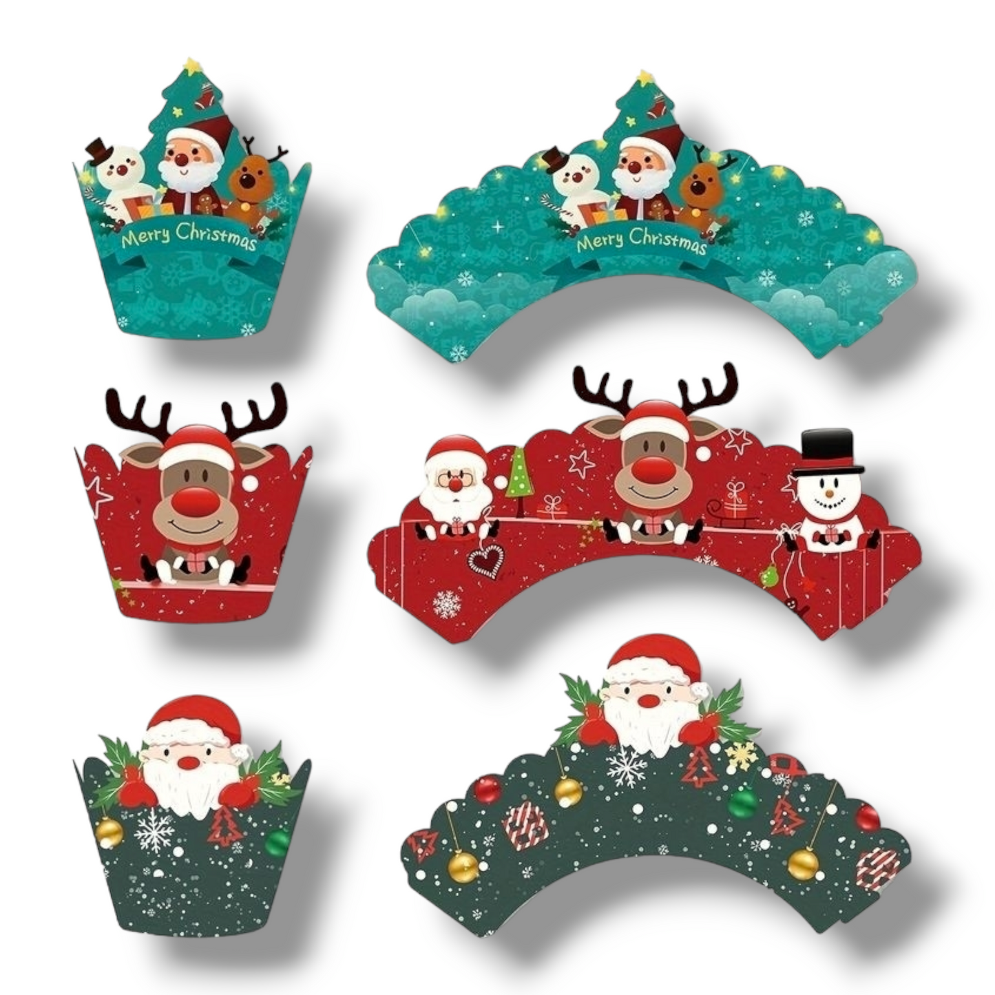 Cupcake wrapper (set of 12) "Christmas" 4