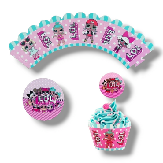 Cupcake wrapper (set of 12) "LOLs"