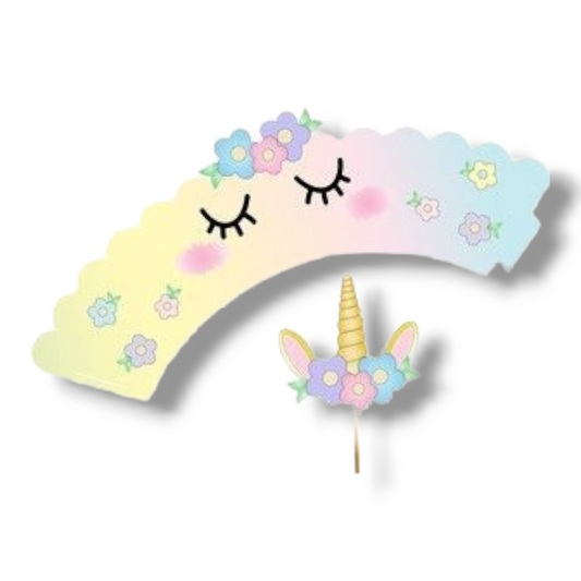 Cupcake wrapper (set of 12) "Unicorn" 2