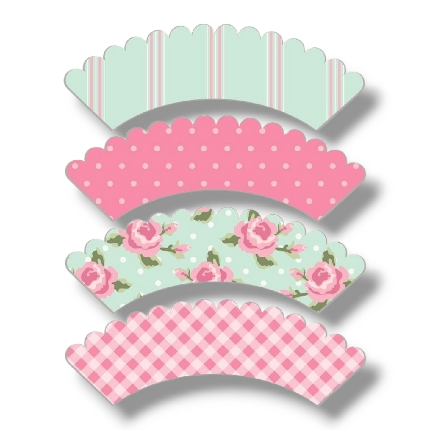 Cupcake wrapper (set of 12) "flowers"