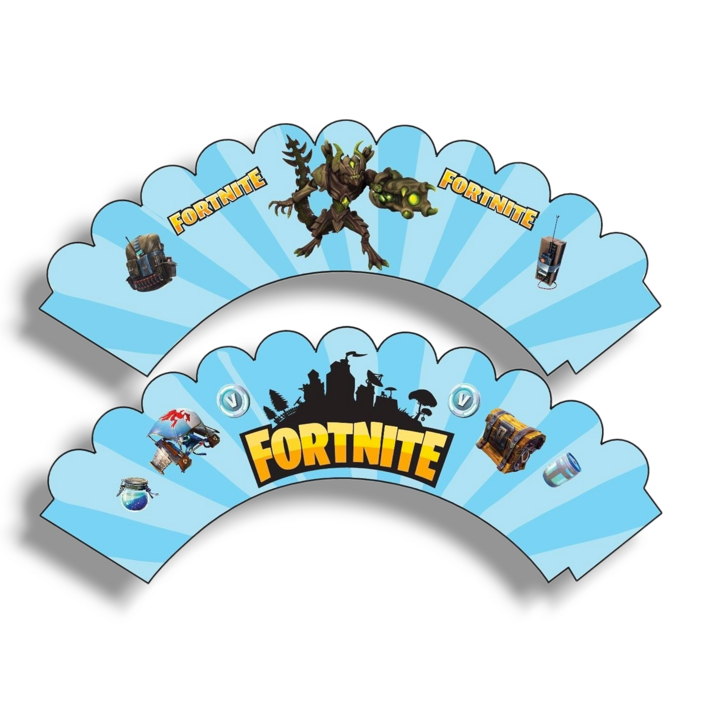 Cupcake wrapper (set of 12) "Fortnite"