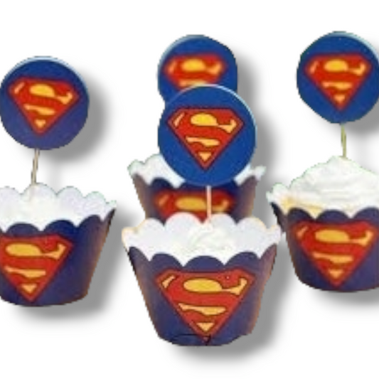 Cupcake wrapper (set of 12) "Superman" 1