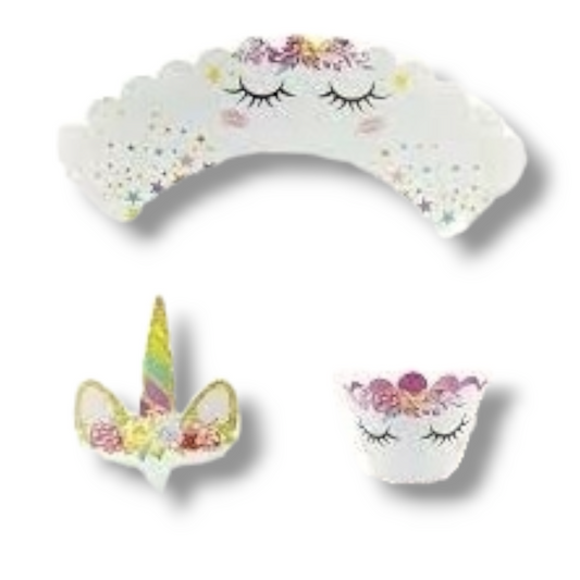 Cupcake wrapper (set of 12) "Unicorn"