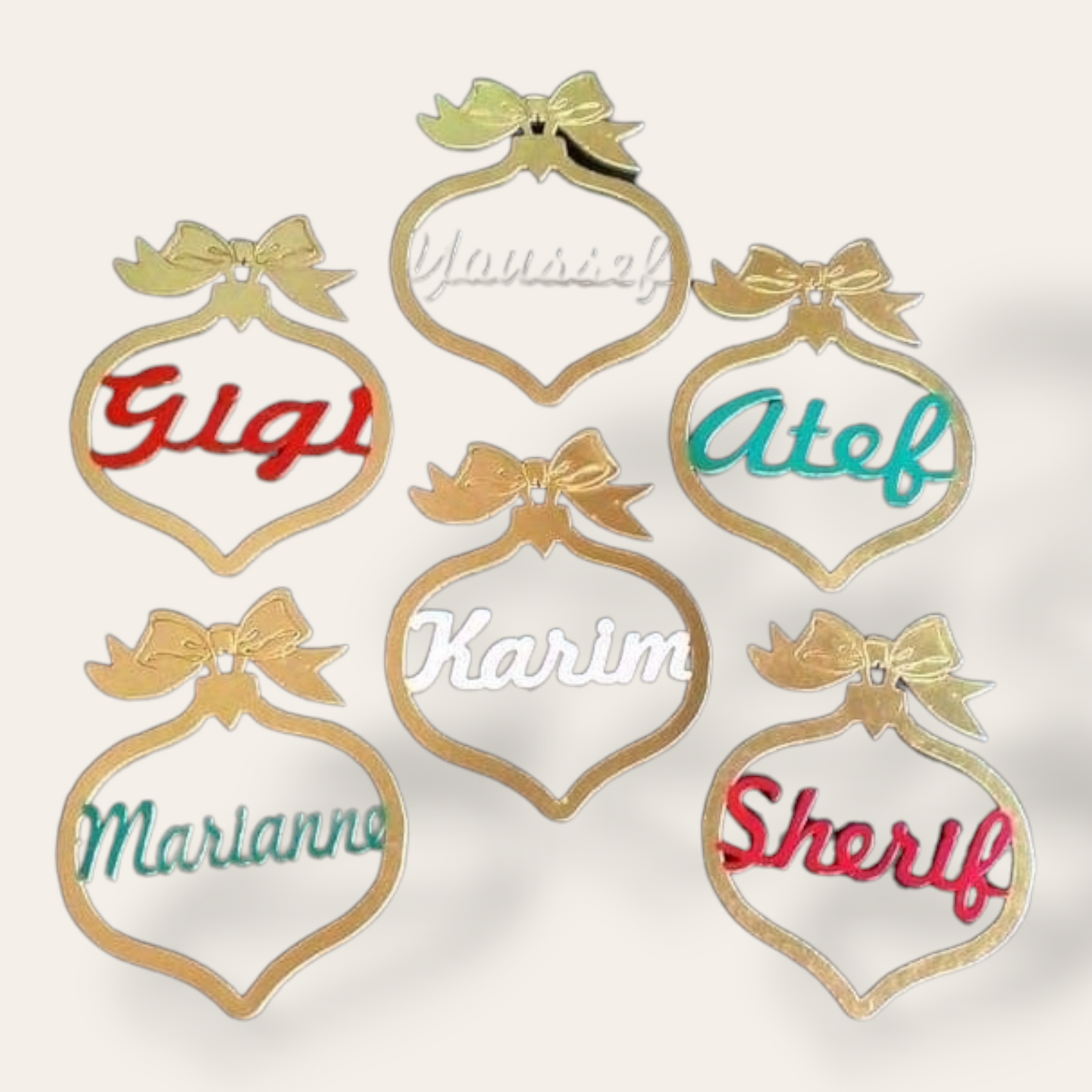 Wooden personalized Christmas ornament