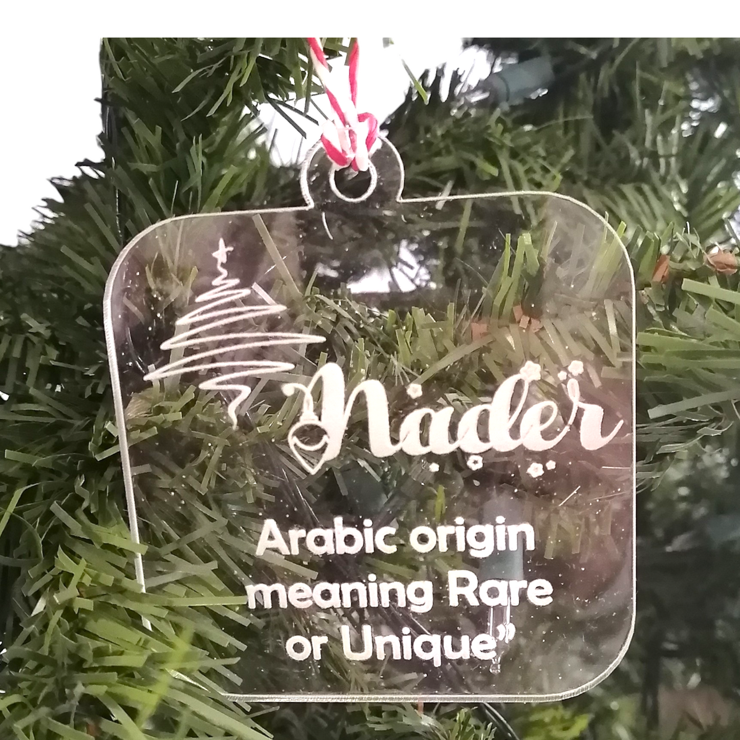 Personalized Acrylic Name origin ornaments