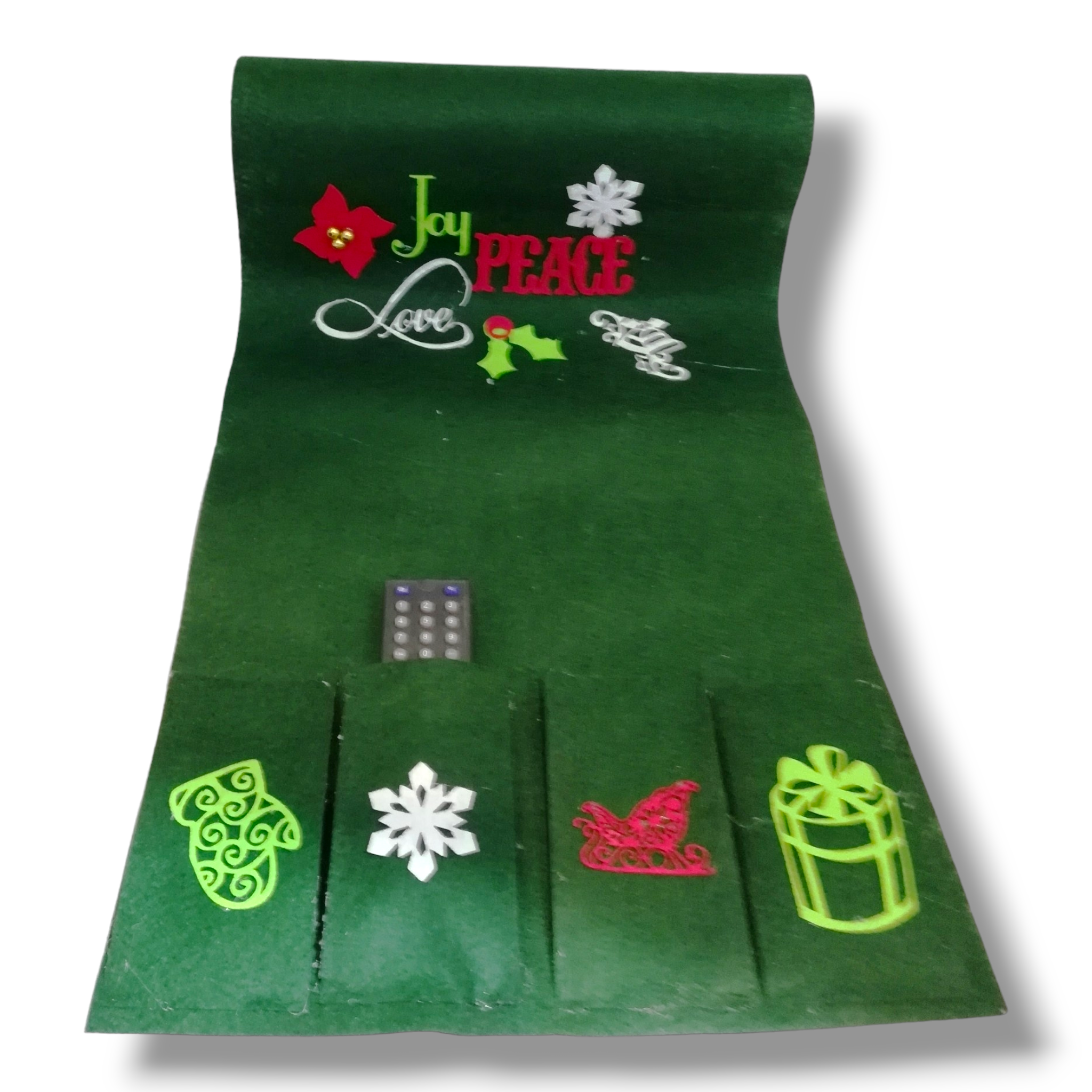 Christmas sofa remote organizer