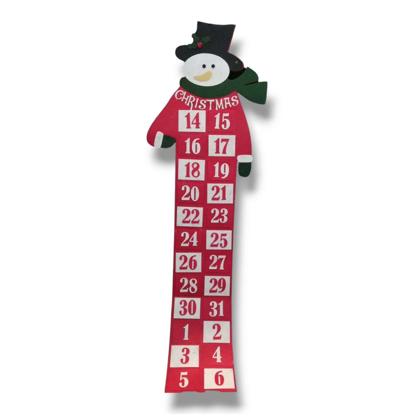Advent Calendar: Felt Christmas long snowman advent calendar