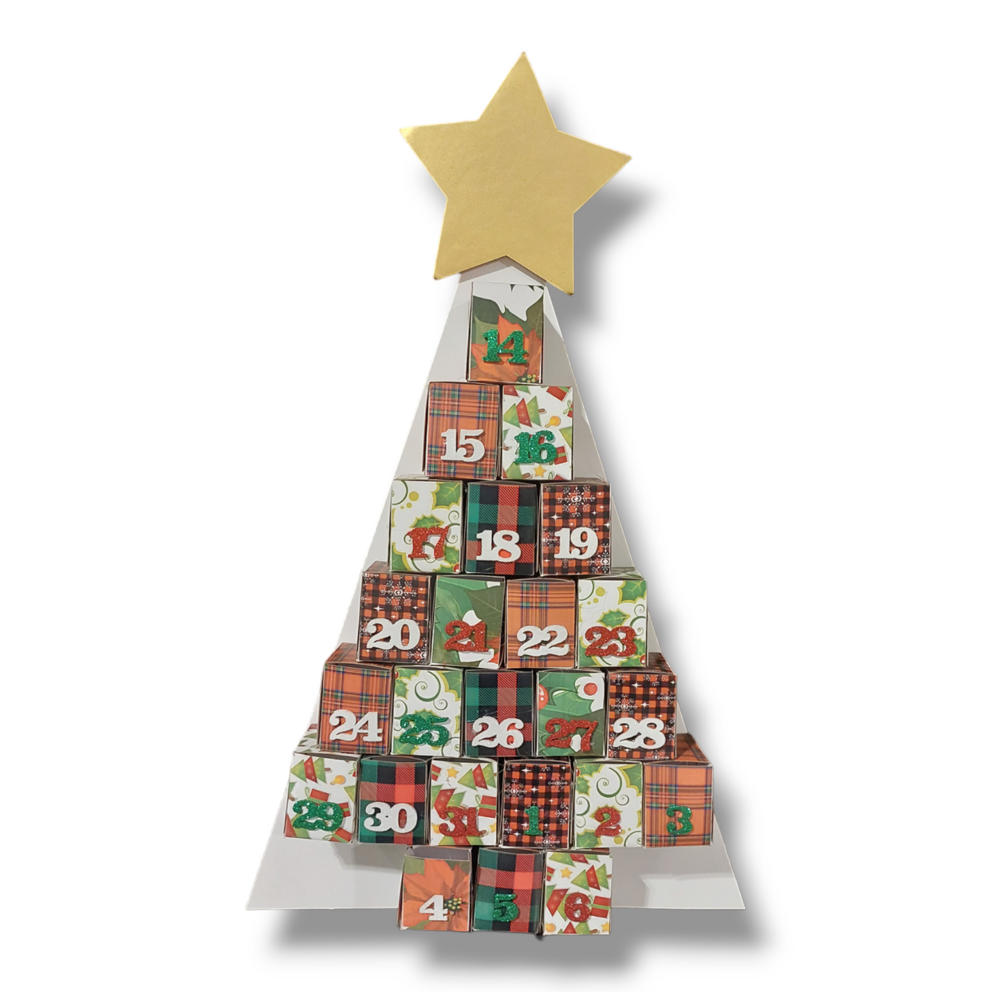 Cardboard Christmas Advent Calendar (tree)