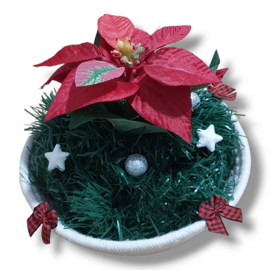 Tabletop Christmas decorative basket