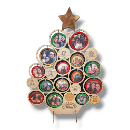 Wood tabletop Picture Christmas tree