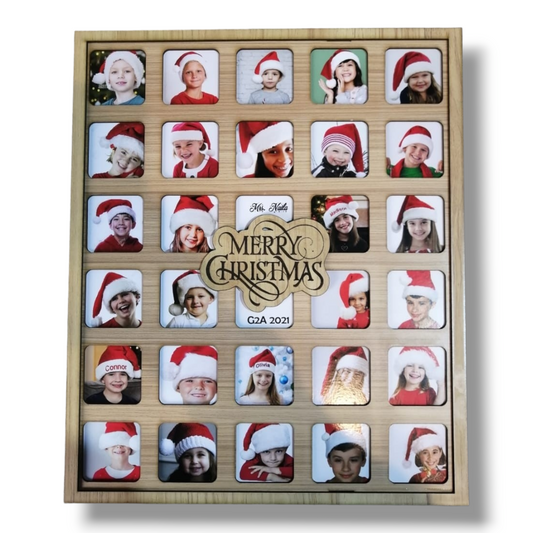 Wooden Christmas class picture frame
