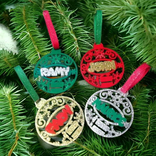 Personalized Acrylic Christmas ornaments