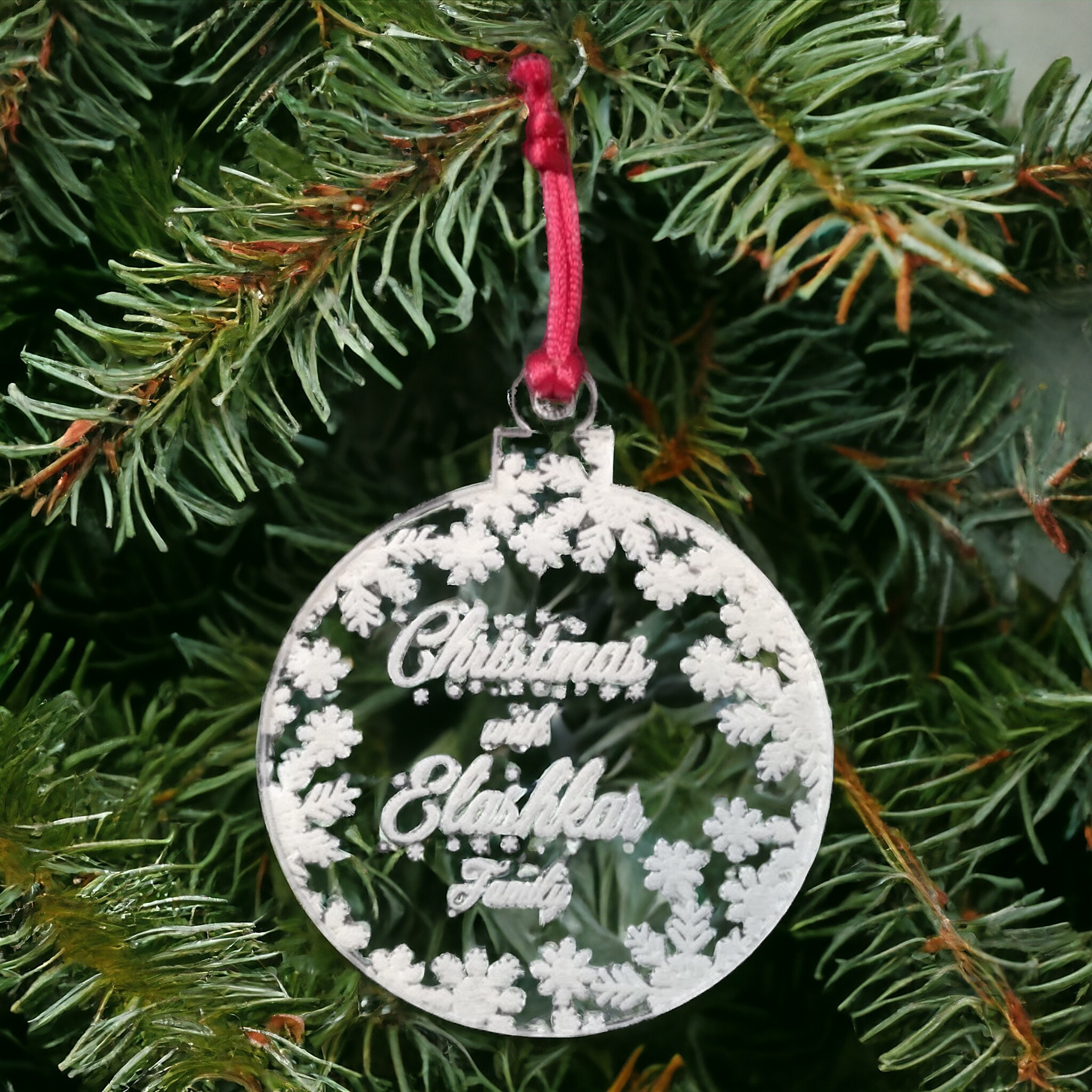 Ornament: Personalized acrylic Christmas ornament