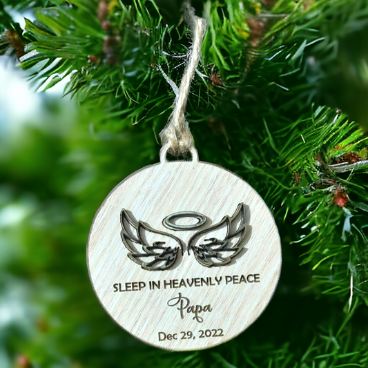 Wooden heavenly peace ornament