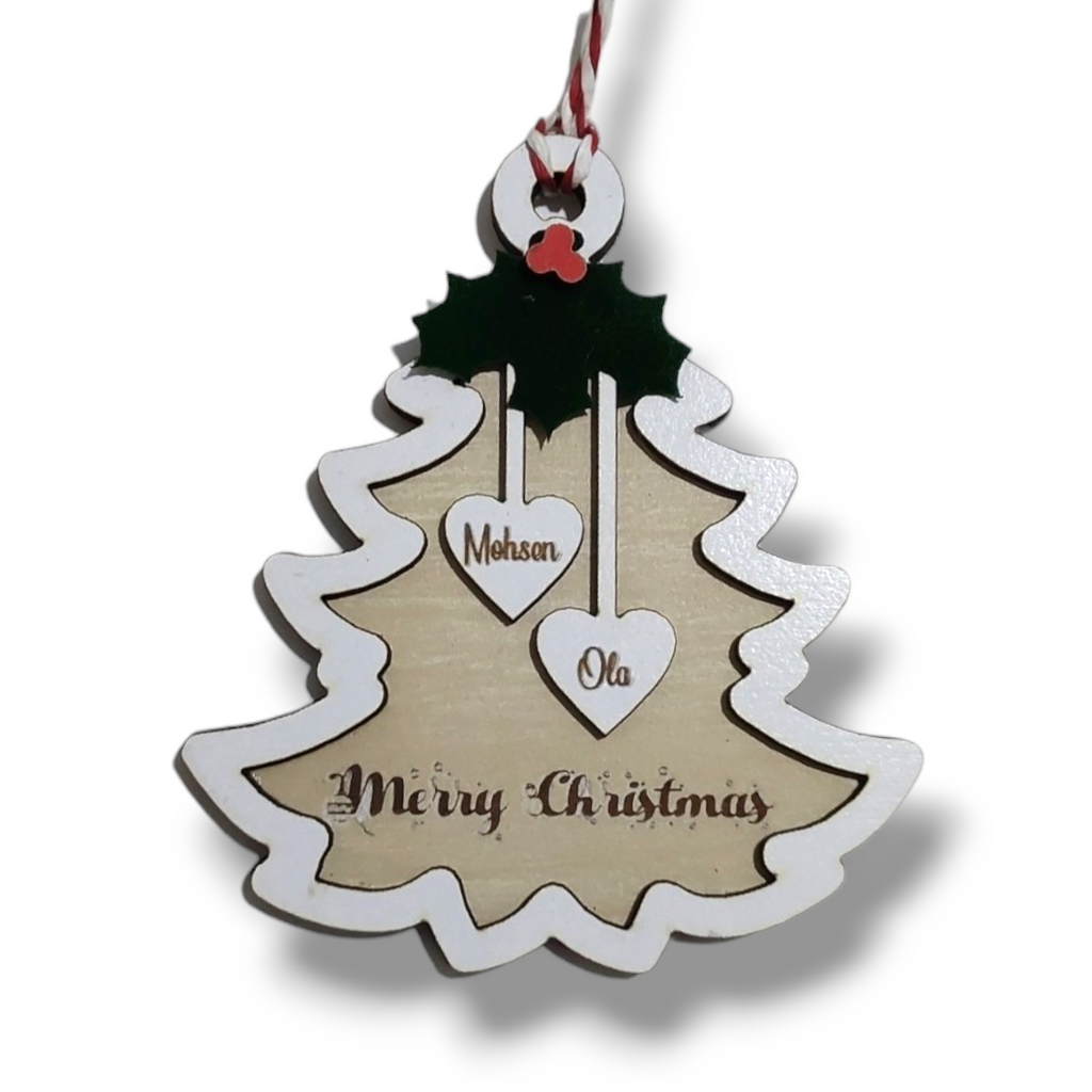 Ornament : Family personalized Christmas tree ornament