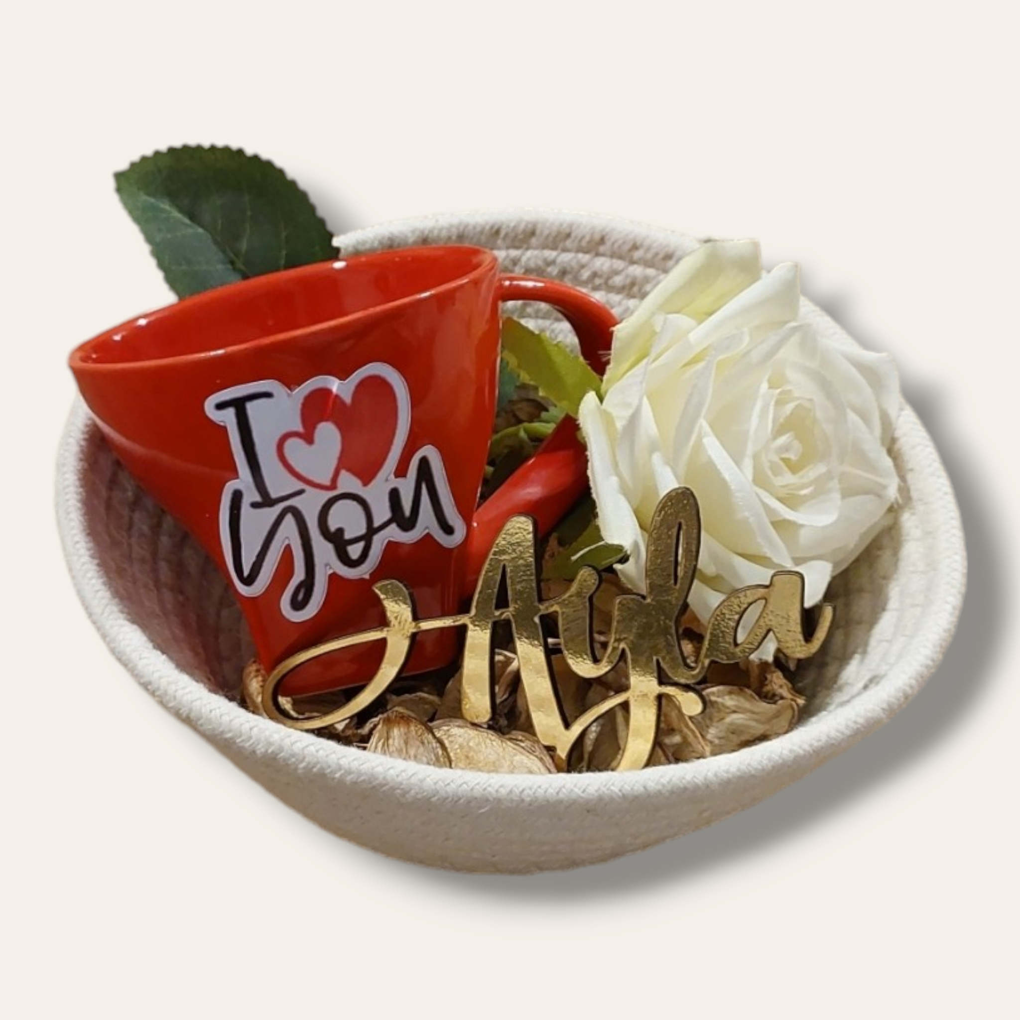 Valentine woven basket