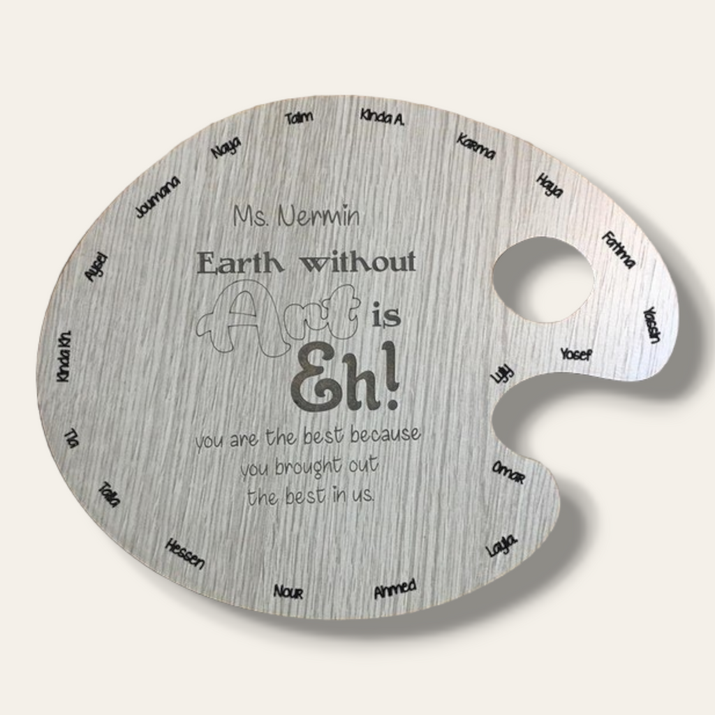 Personalized wooden palette