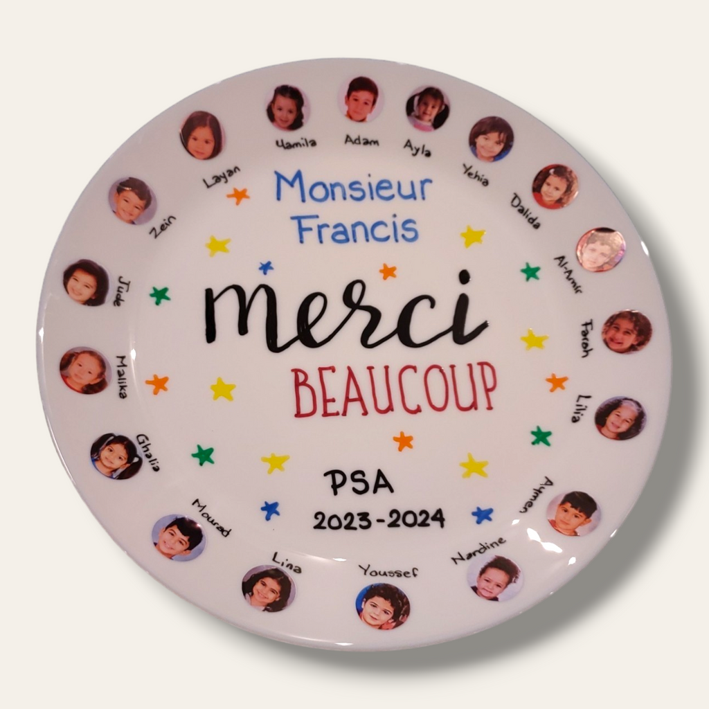 Real photo Sticker faces Class plates