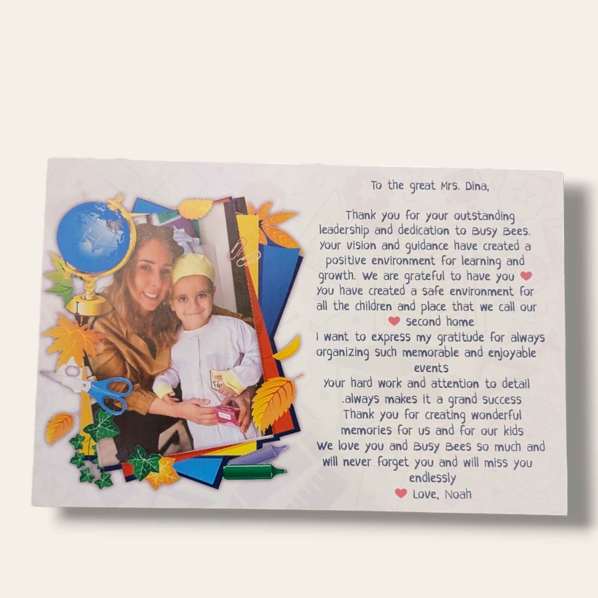 Personalized message Teacher Board with picture