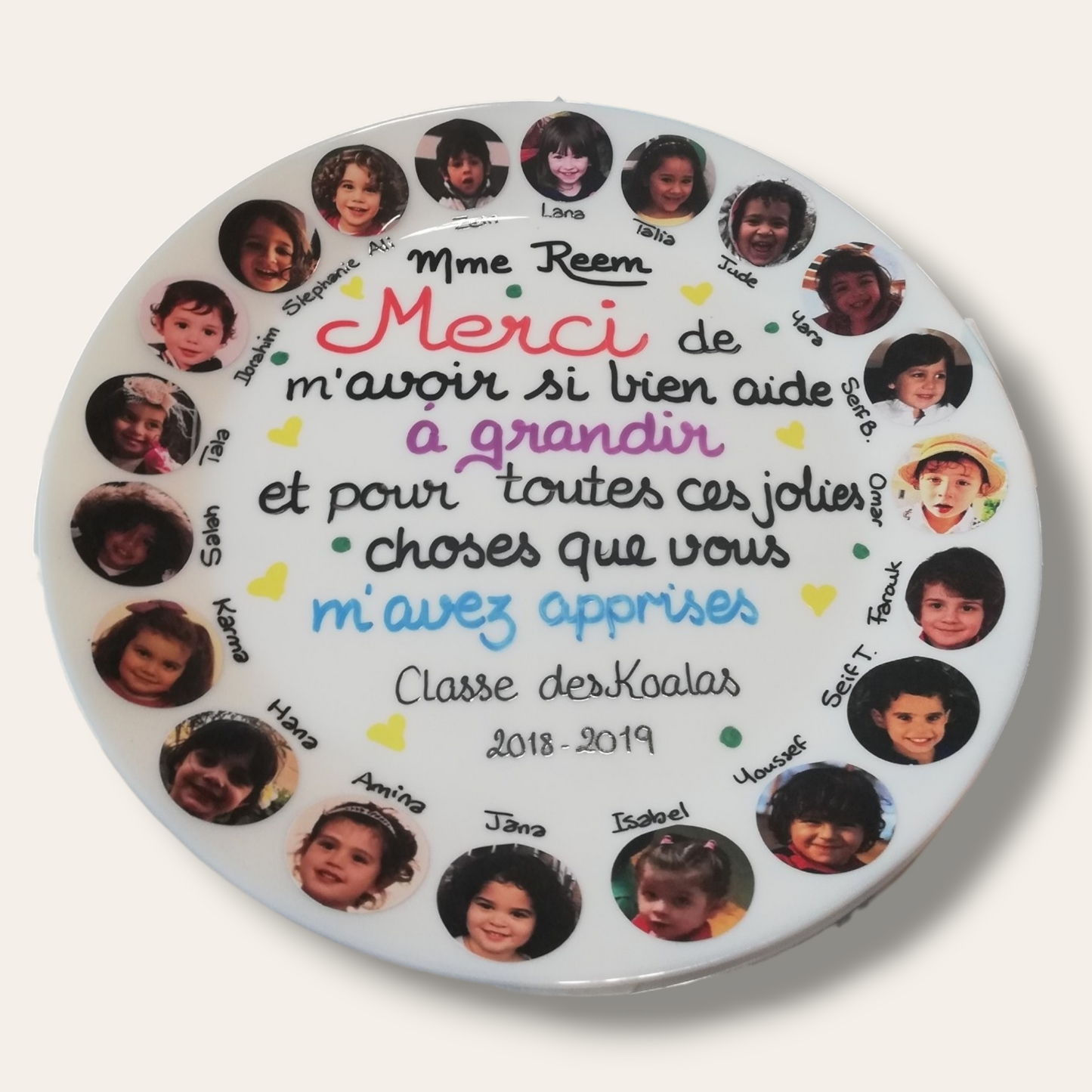 Real photo Sticker faces Class plates