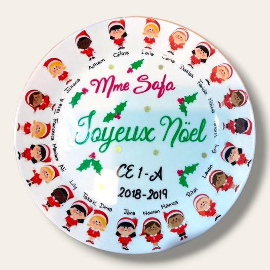 Sticker faces Class plates (Christmas)