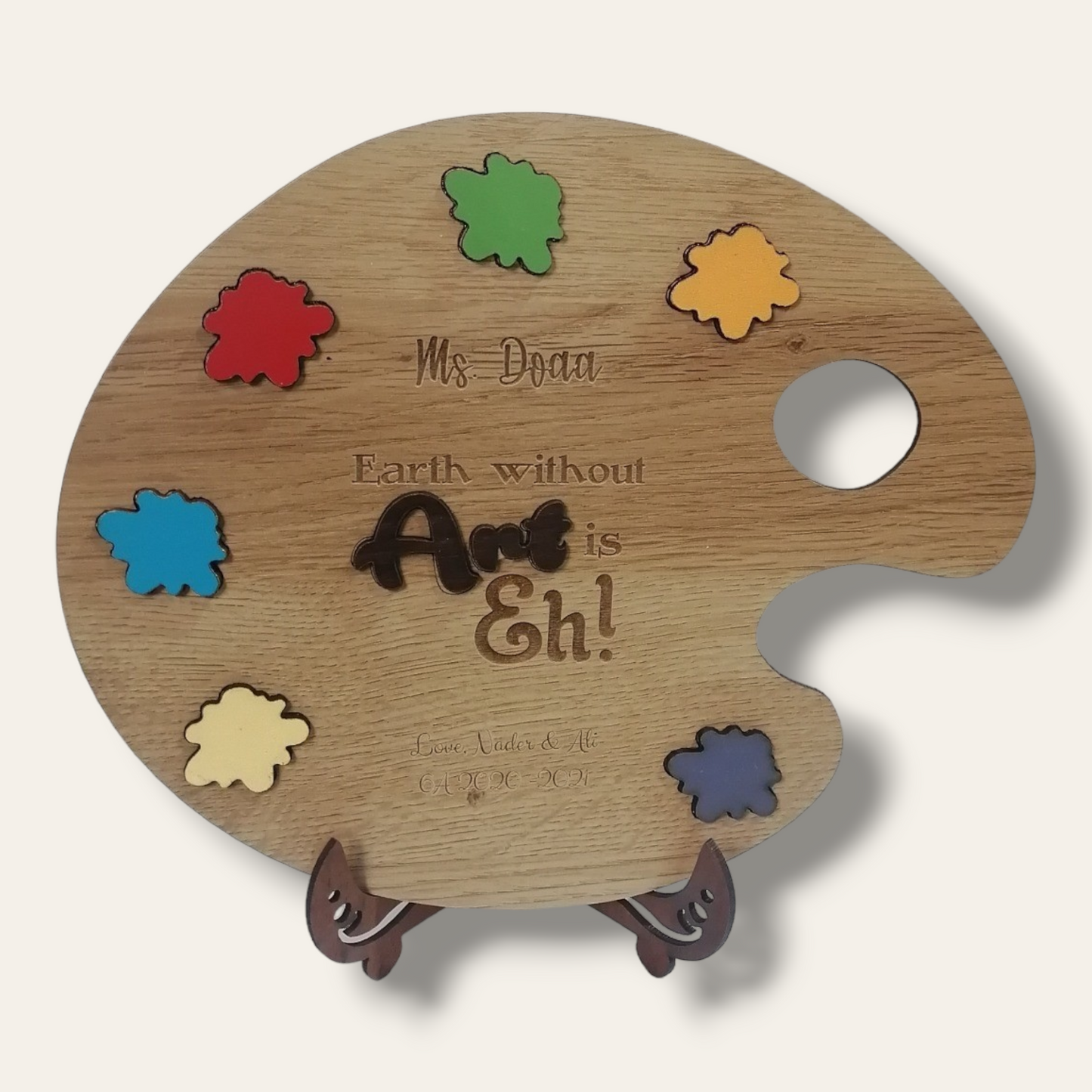 Personalized wooden palette