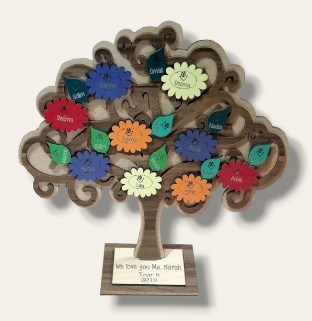 Wooden Tree with students' names