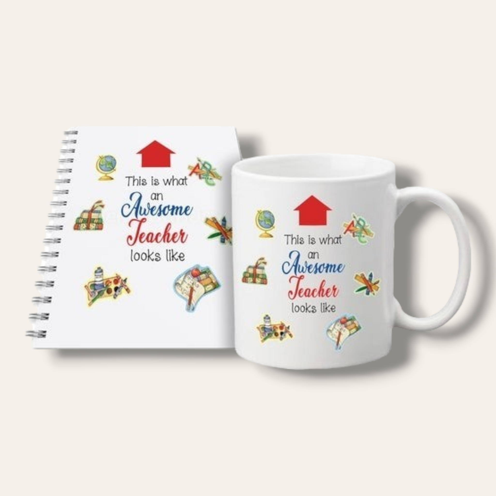 Teacher mug and notebook set (Awesome teacher)