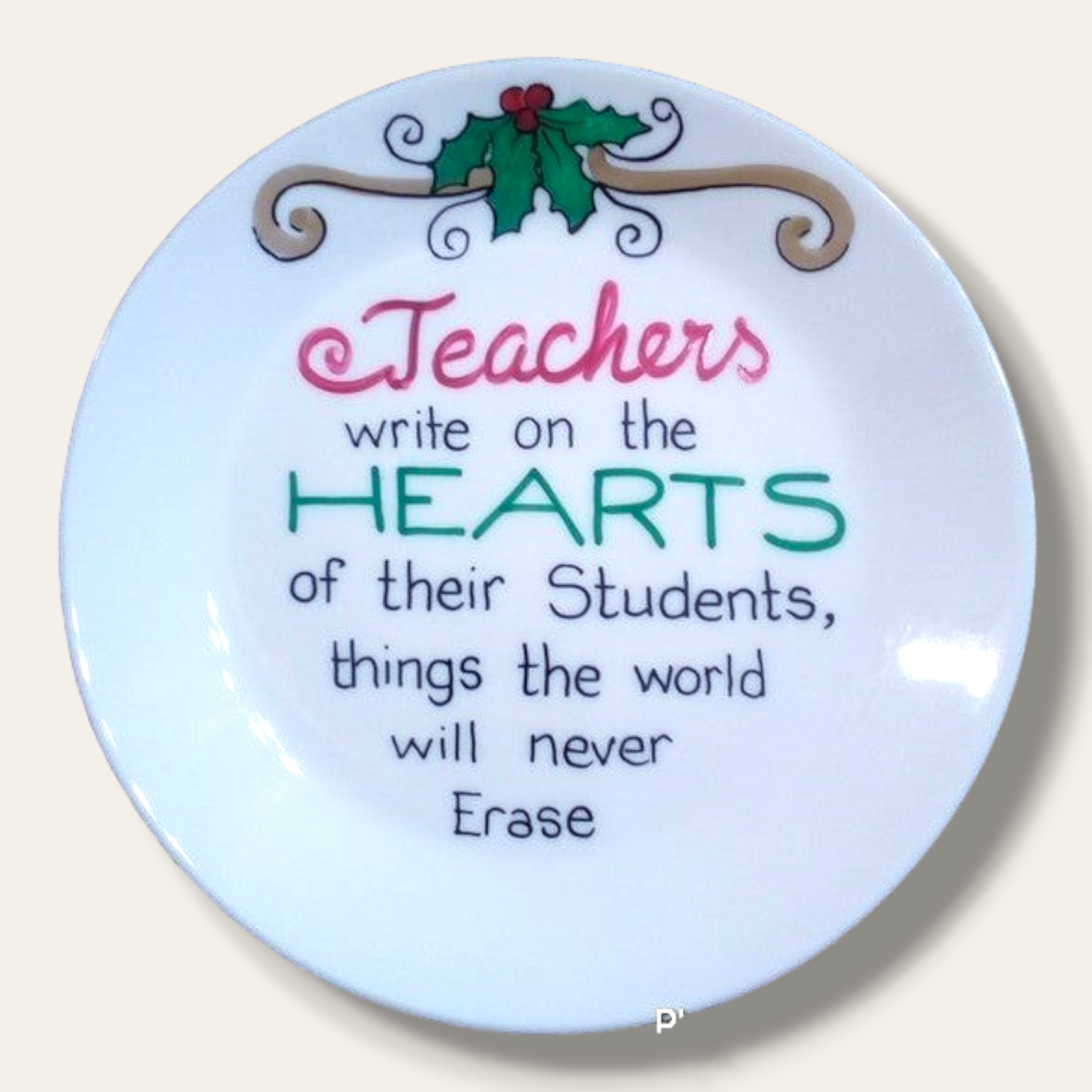 Hand painted decorative plate 002