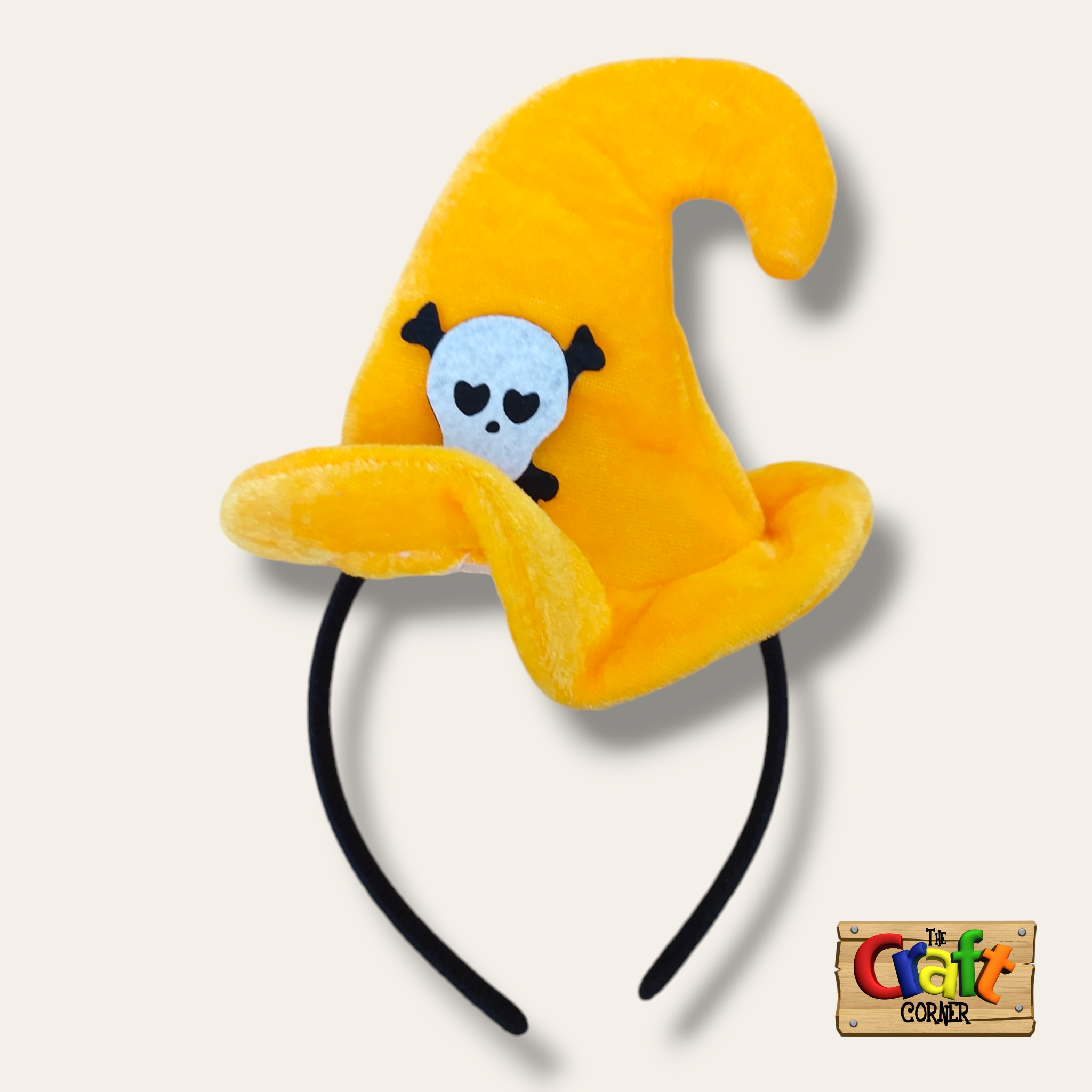 Headband (Witch hat skull orange)