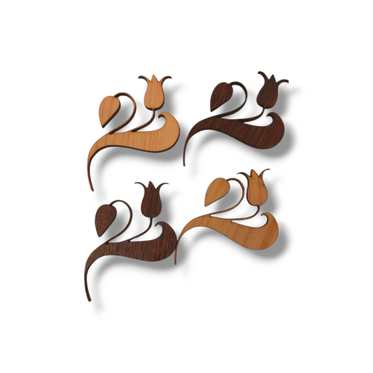 Wooden flowers swirly