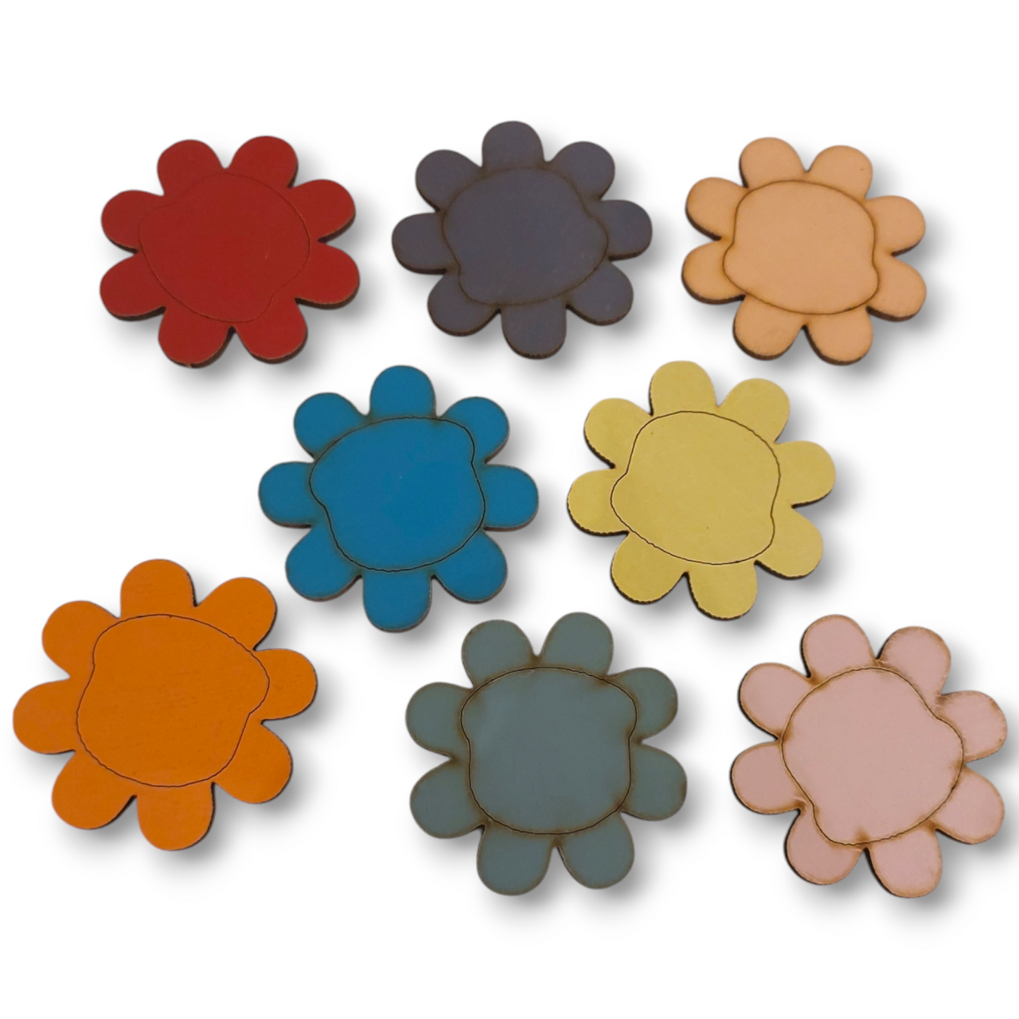Wooden flowers 5cm