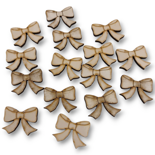 Wooden bows white 3cm