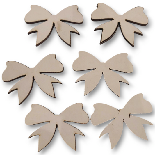 Wooden bows 3.5cm pink