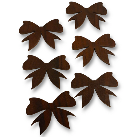 Wooden bows brown 5cm