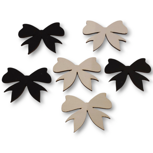 White wooden bows 3.5