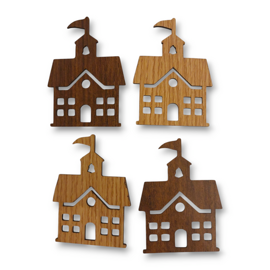 Wooden school 6x8cm