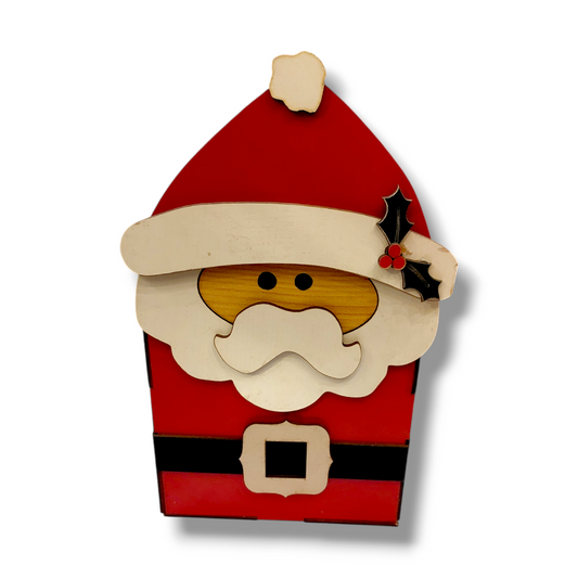 Box: Wooden Christmas santa box